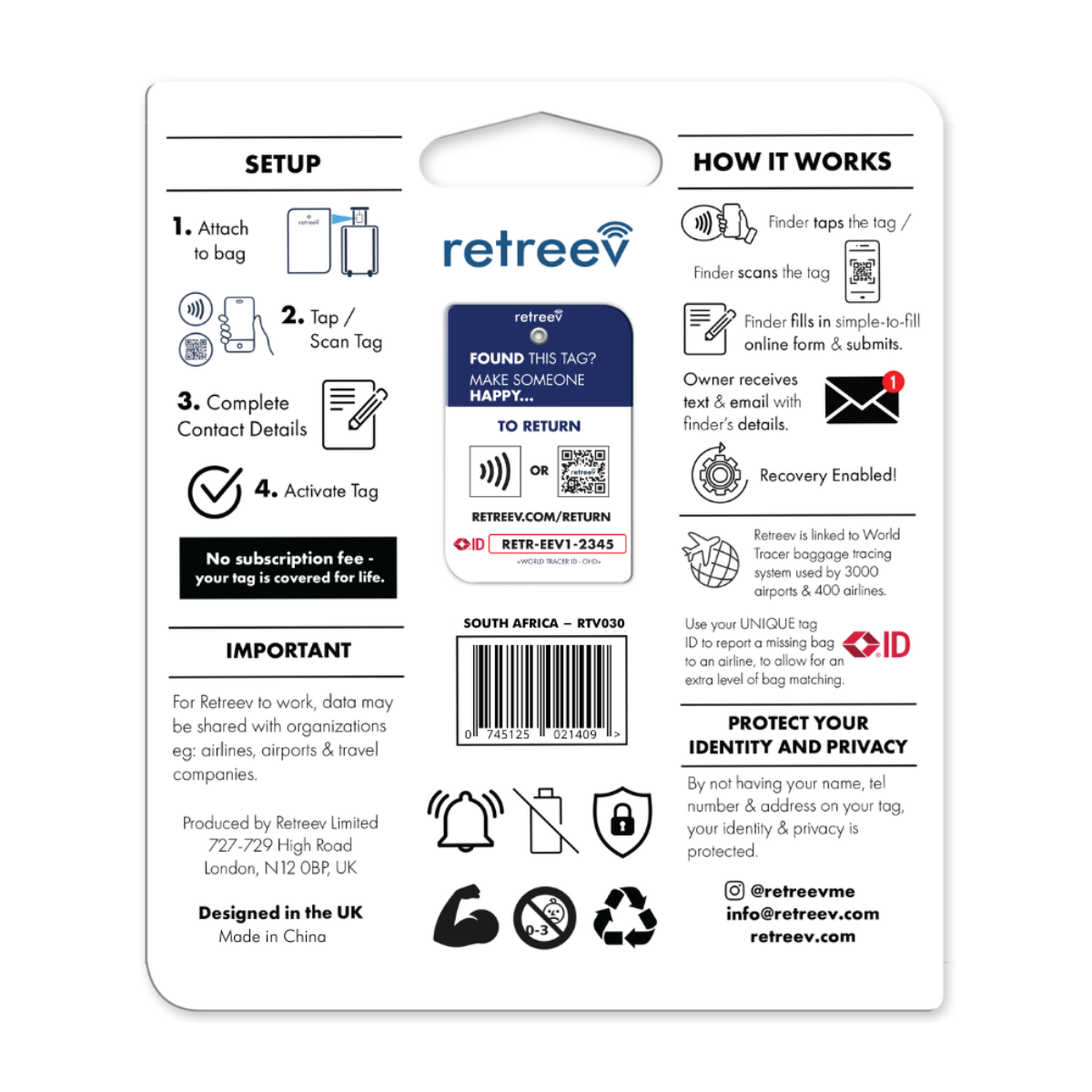 RETREEV SA FLAG LUGGAGE SMART TAG - Image 4
