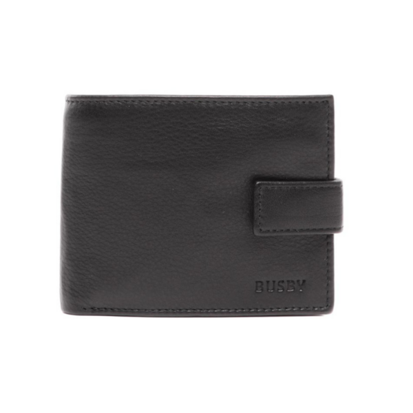 BUSBY THATCHER TAB BILLFOLD WALLET WITH COIN POCKET & BACK INSIDE ZIP