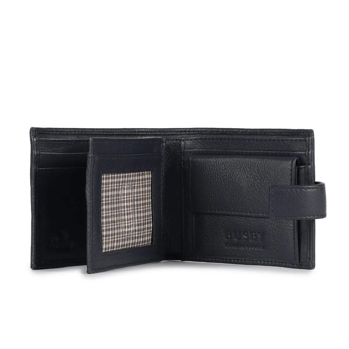 BUSBY THATCHER TAB BILLFOLD WALLET WITH COIN POCKET & BACK INSIDE ZIP